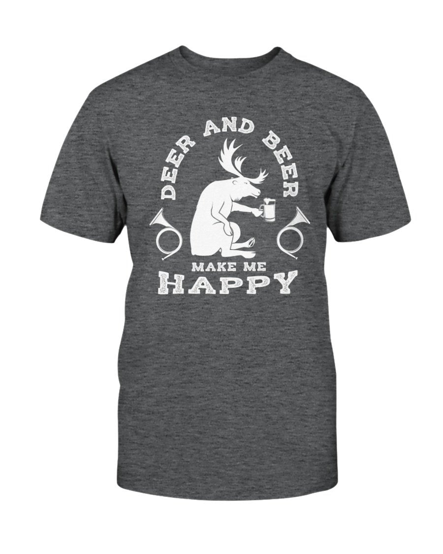 Deer and Beer Make Me Happy T-shirt